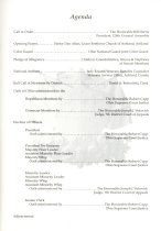 Agenda for the day's events