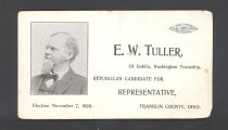 Campaign card for E. W. Tuller