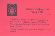 Volunteer Parking Pass