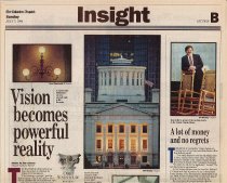 Top half of newspaper