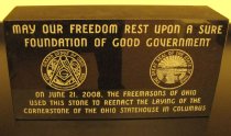 Cornerstone from 2008 reenactment