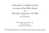 White House Tour card