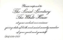 Social Secretary card