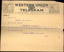 Front of telegram
