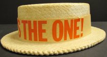 Front, side of hat