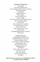 Ohioans in Space Gala Event Program, Back