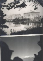 (a) Two multistoried buildings and (b) Mount Fuji