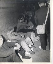 Crowded corridors provide very little space for a night