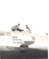 Duke of Albuquerque, B-29 Superfortress and 2 crewmen