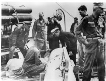 Inspection of #4 bomb on USS Petrel