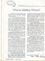 Editorial, Who is Kidding Whom?