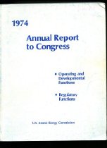 1974 Annual Report to Congress