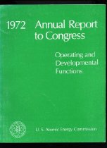 1972 Annual Report to Congress Operating