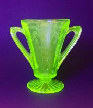 Vaseline Glass Fruit Cup