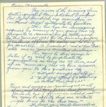 Letter written in ink