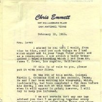 Typewritten letter