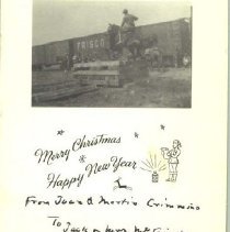 Christmas card w/photo & messa