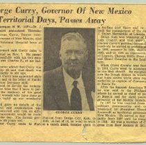 Newspaper clipping obituary