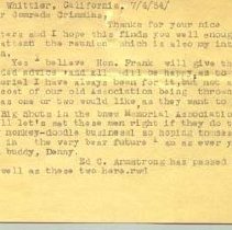 Typewritten short letter