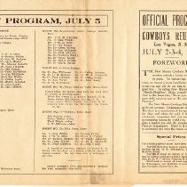 Official Program Cowboys Reunion