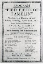 Theatre Program - Pied Piper of Hamelin