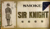 Lid Inside of cigar box -Smoke Sir Knight
