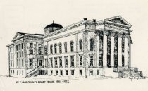 St. Clair Courthouse Drawing by Hoybach