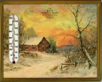 Bux Funeral Home Thermometer, Framed