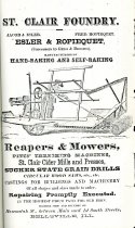 St. Clair County Reaper and Mower Ad