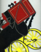 Harrison Jumbo Steam engine in stained glass