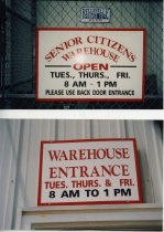Senior Citizens Warehouse Entrance Signs