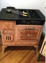 Enamelled Stove - looks like wood - Roesch