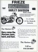 Inside back cover ads - Frieze, Marines