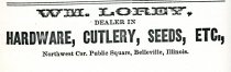 William Lorey  Ad - Dealer in hardware, etc.