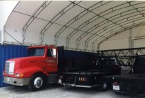 Erlinger Crane Service red cab truck