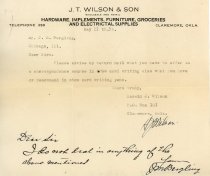 Wilson Hardware - book order