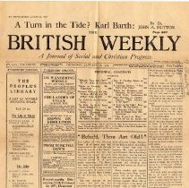 Upper half of front page