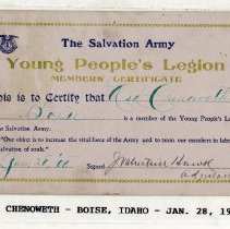 Certificate, Membership