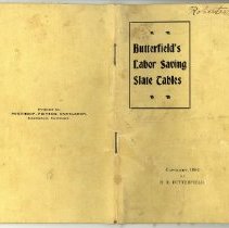 Butterfield's Labor Saving Slate Tables
