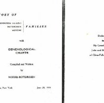 History of Epstein Ha-Levi, Rote-Rosen, Mevzos Families"