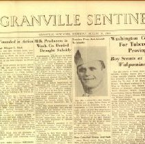 Above the fold of the Granville Sentinel