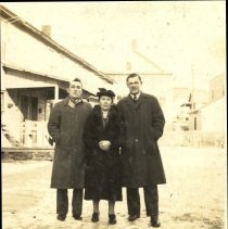 Anna Labas with her sons in the Alley