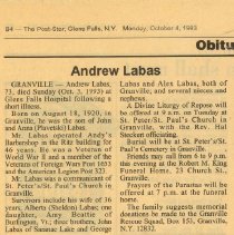 Andrew Labas Obituary