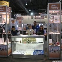 Lin Ford, Rich Rybicki and Jackie Jones manning the APCO historical booth.