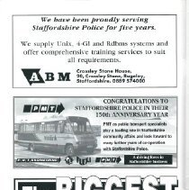 Stafforshire Police Commemorative Issue 1992