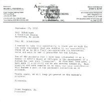 Letters Regarding Donation of Radio Equipment