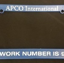 APCO License Plate Frame