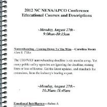 Program - NC NENA/APCO 2012 Annual Conference