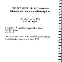 Program - NC NENA/APCO 2012 Annual Conference