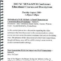 Program - NC NENA/APCO 2012 Annual Conference